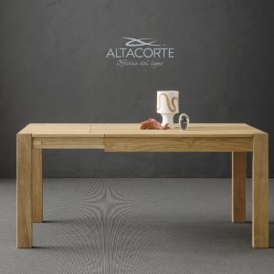 Alta Corte ATHENA ALLUNGABILE Ecoliving Table extensible rectangulaire -  structure en métal avec plateau en bois laqué, plaqué