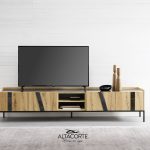 italian design TV cabinets in walnut